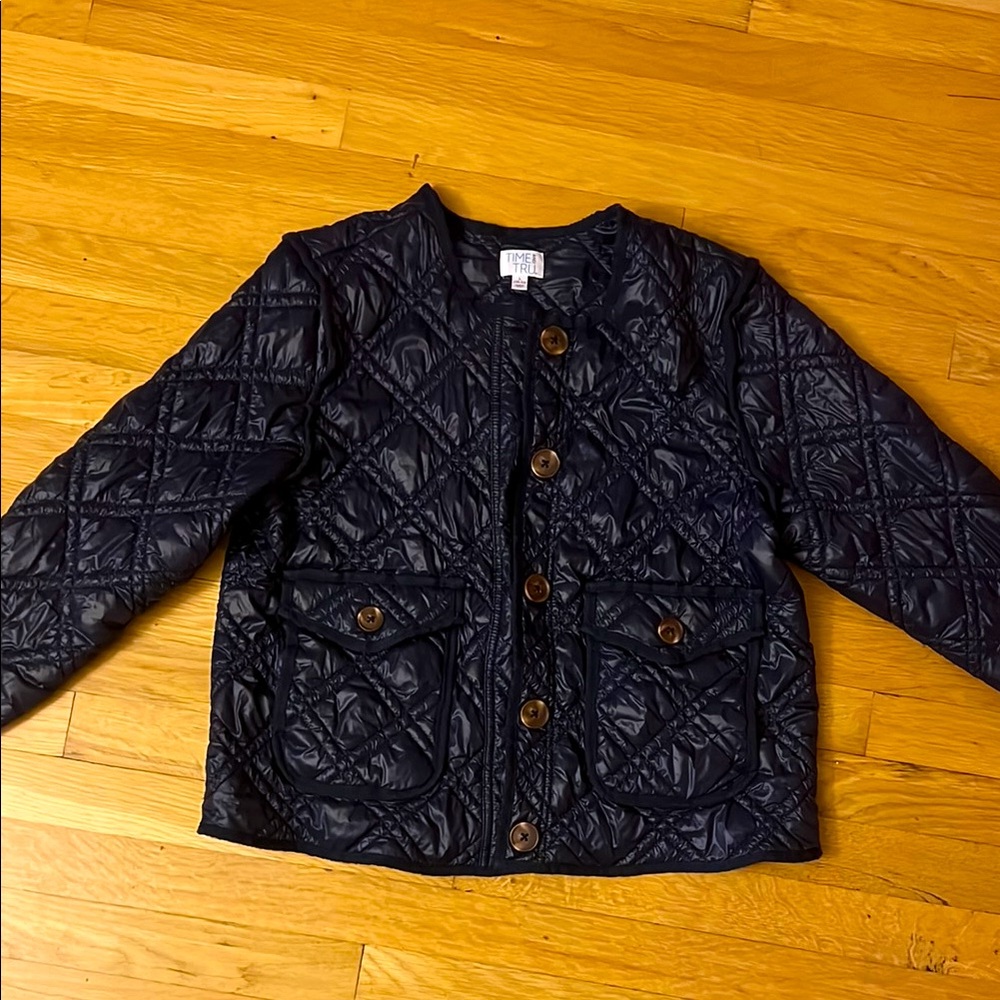 Navy Quilted Jacket Size L